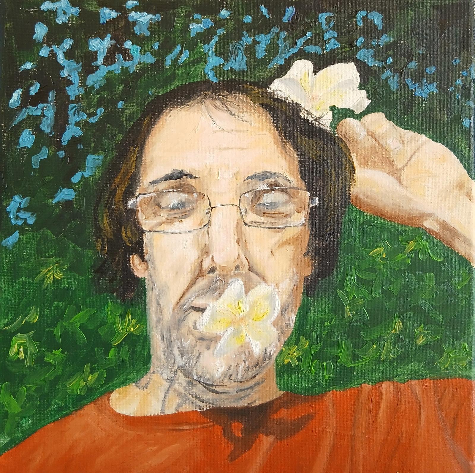 Demian with Flowers