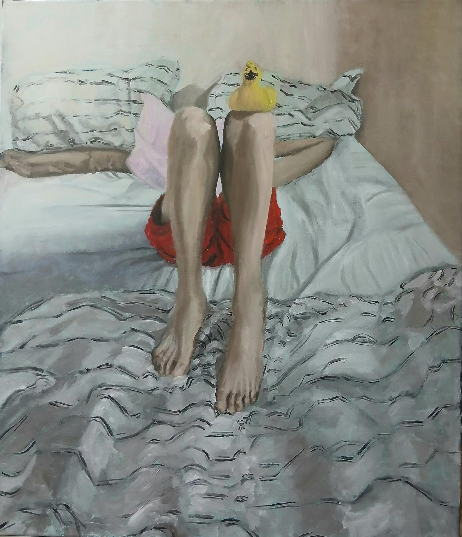 Man Resting with Duck