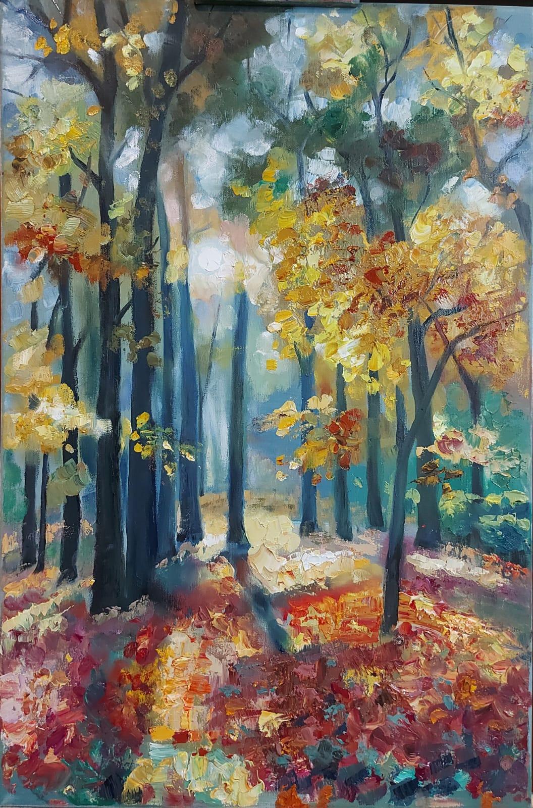 Autumn Leaves in the Forest