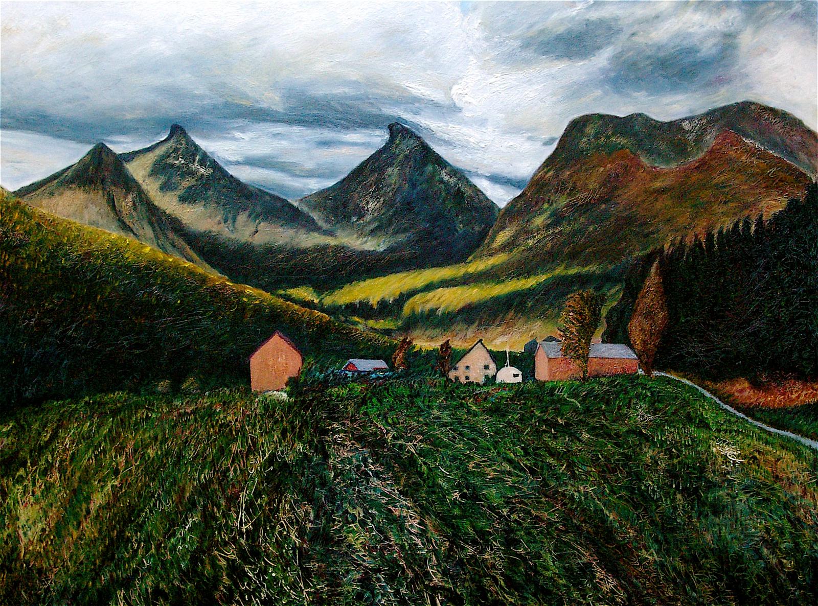 Field and Mountains