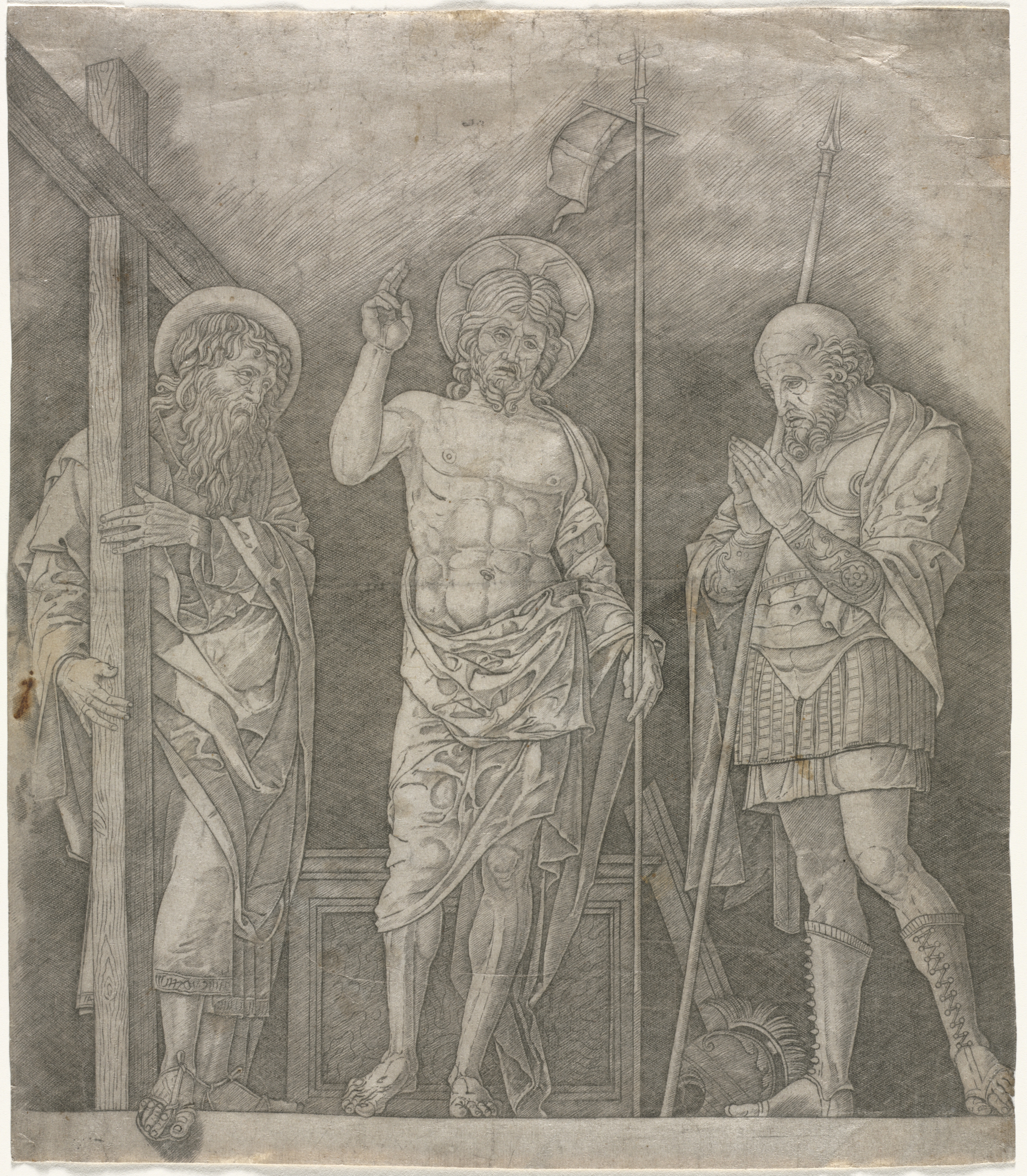 Risen Christ Between Saints Andrew and Longinus