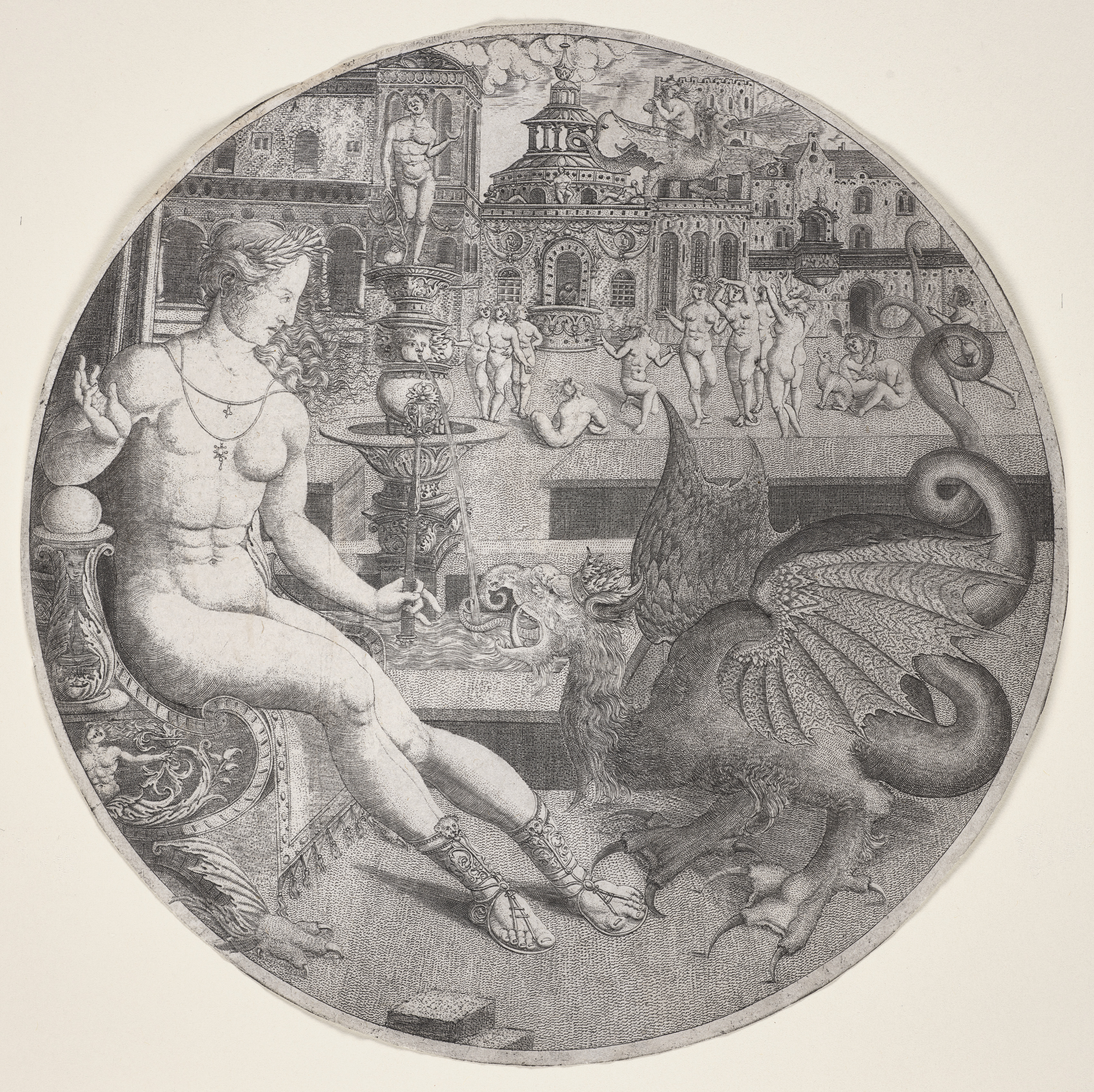 Naked Woman and a Dragon