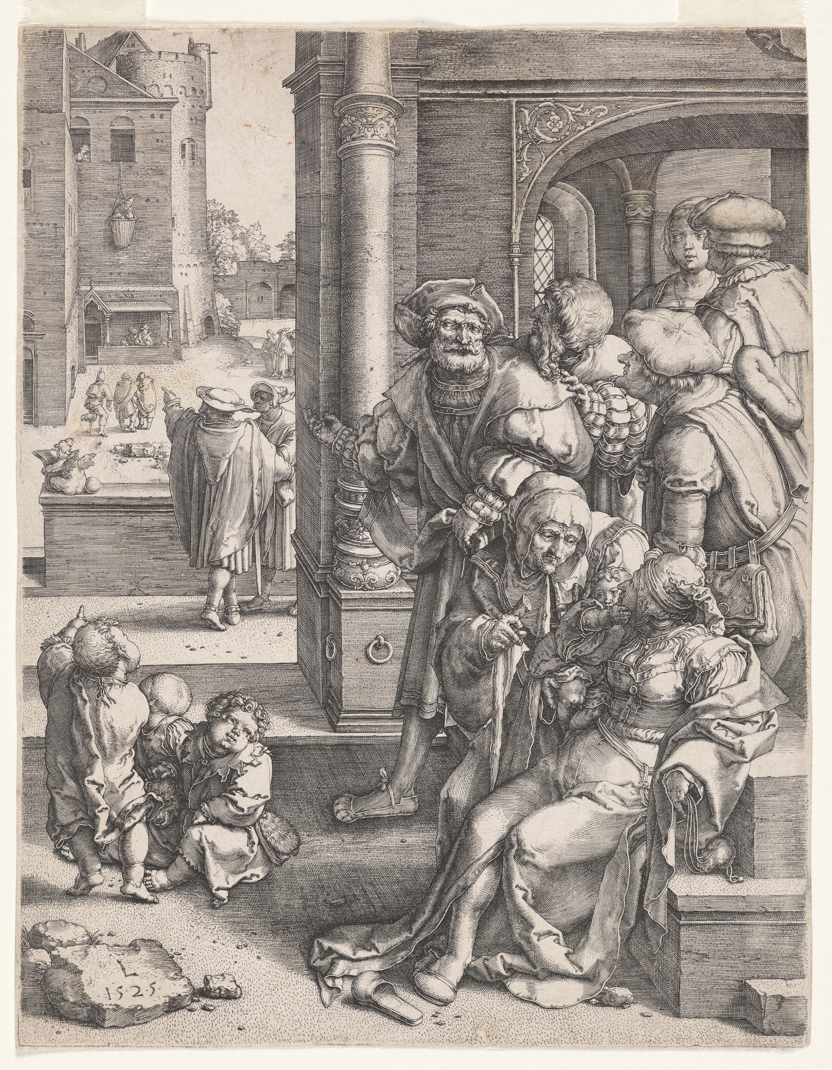 The Poet Virgil Suspended in a Basket