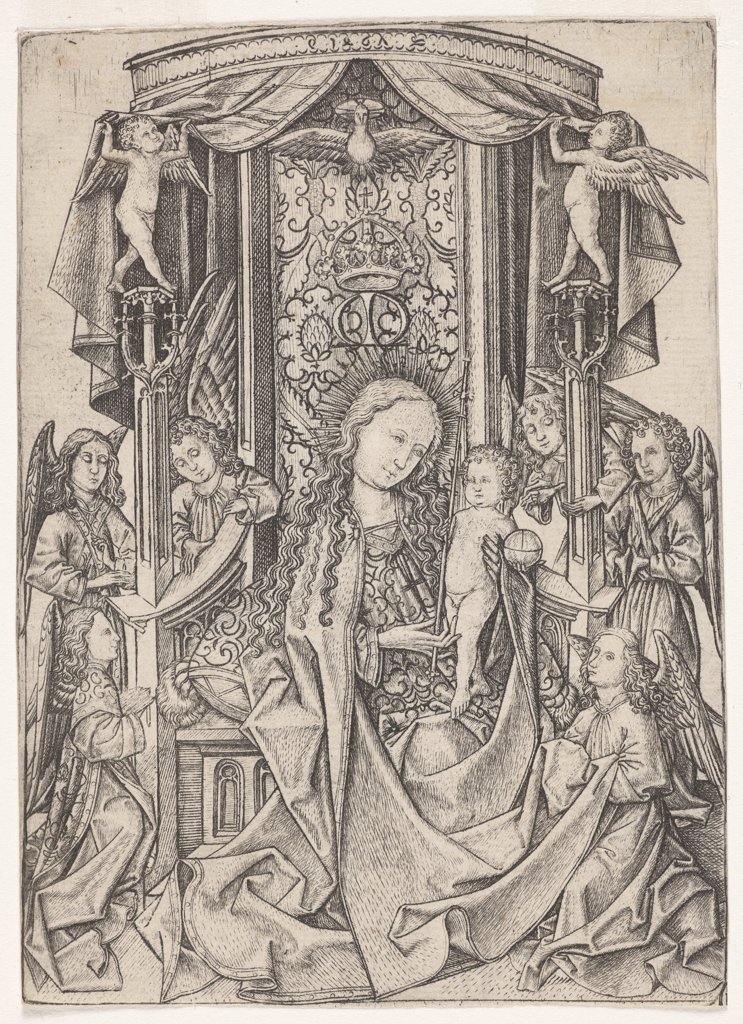 Madonna Enthroned with Eight Angels