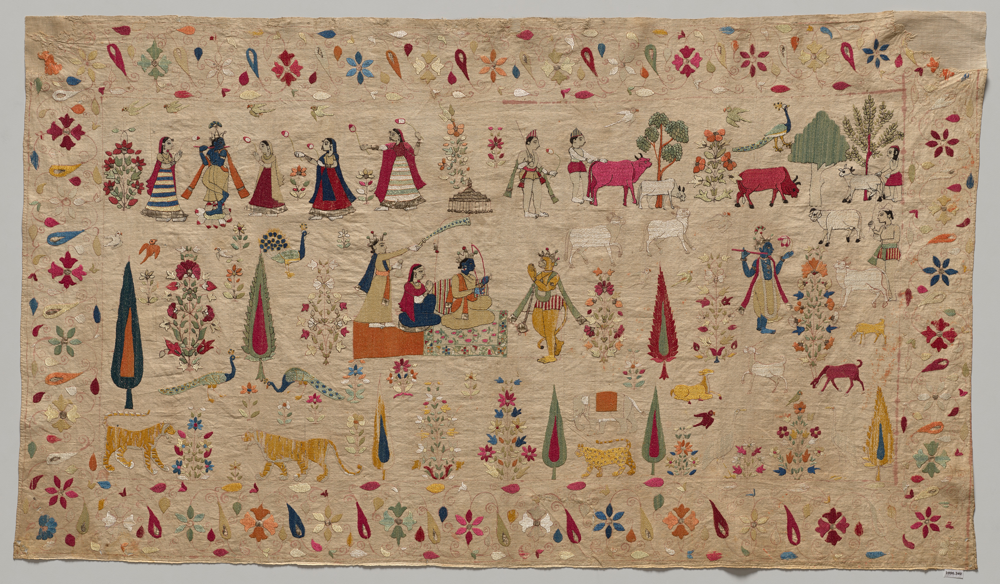 Rumal with Rama and Krishna scenes