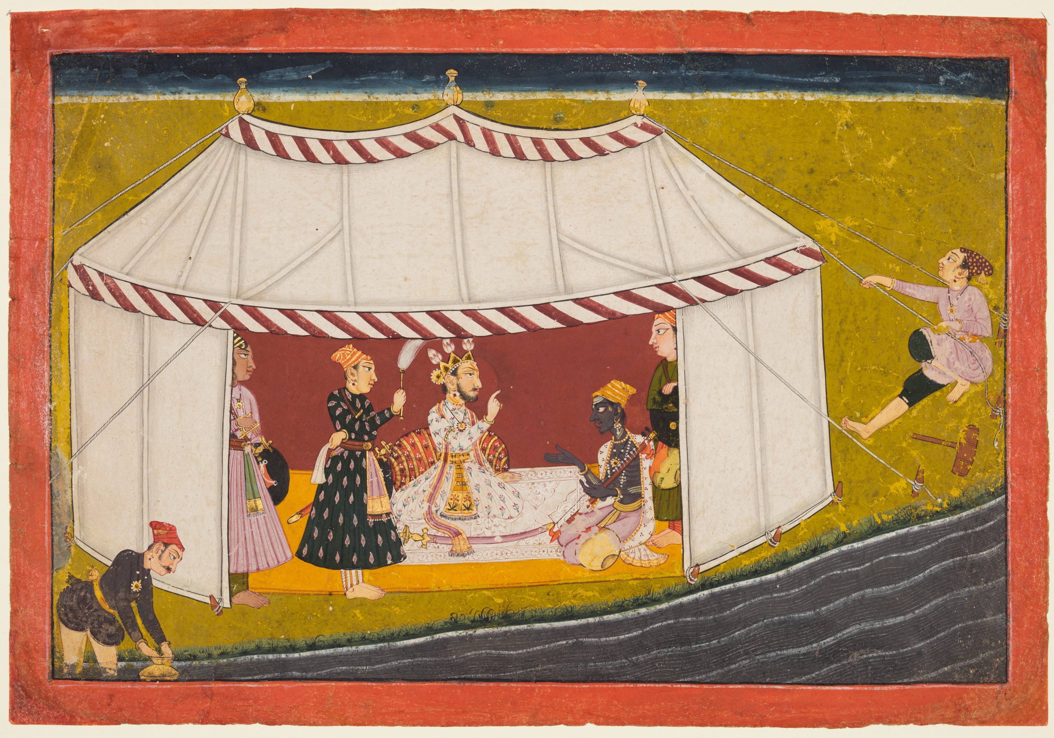 King Vikrama summons Madhava, folio 15 from a Madhavanala-Kamakandala