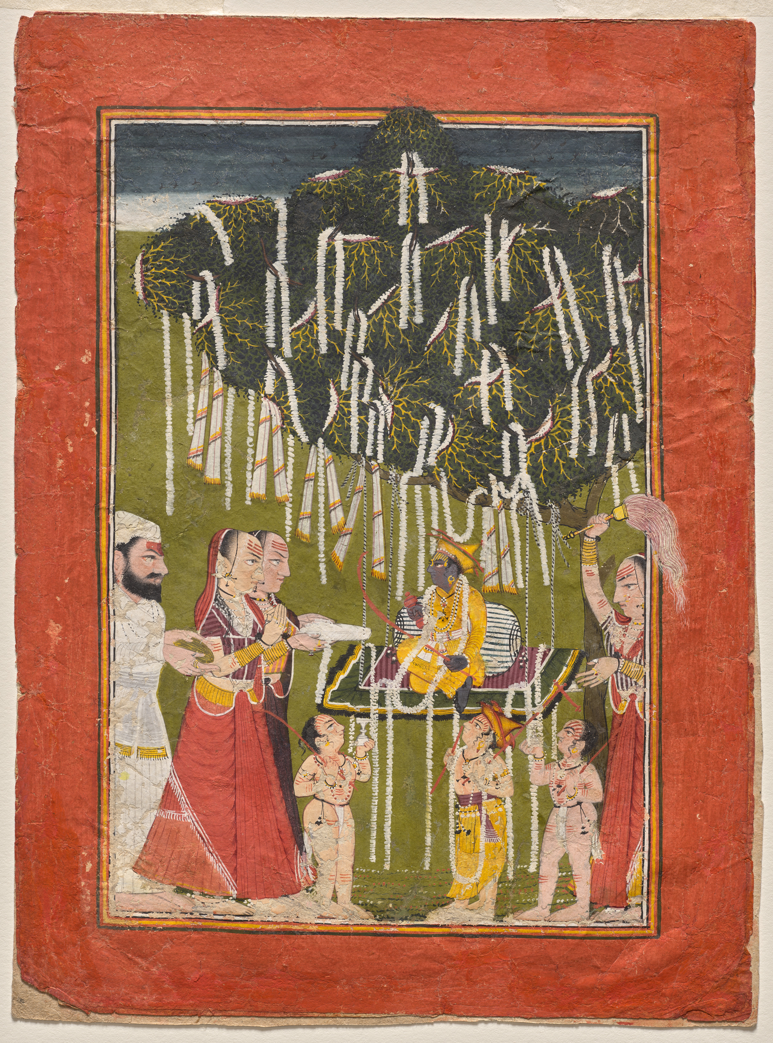 Adoration of young Krishna