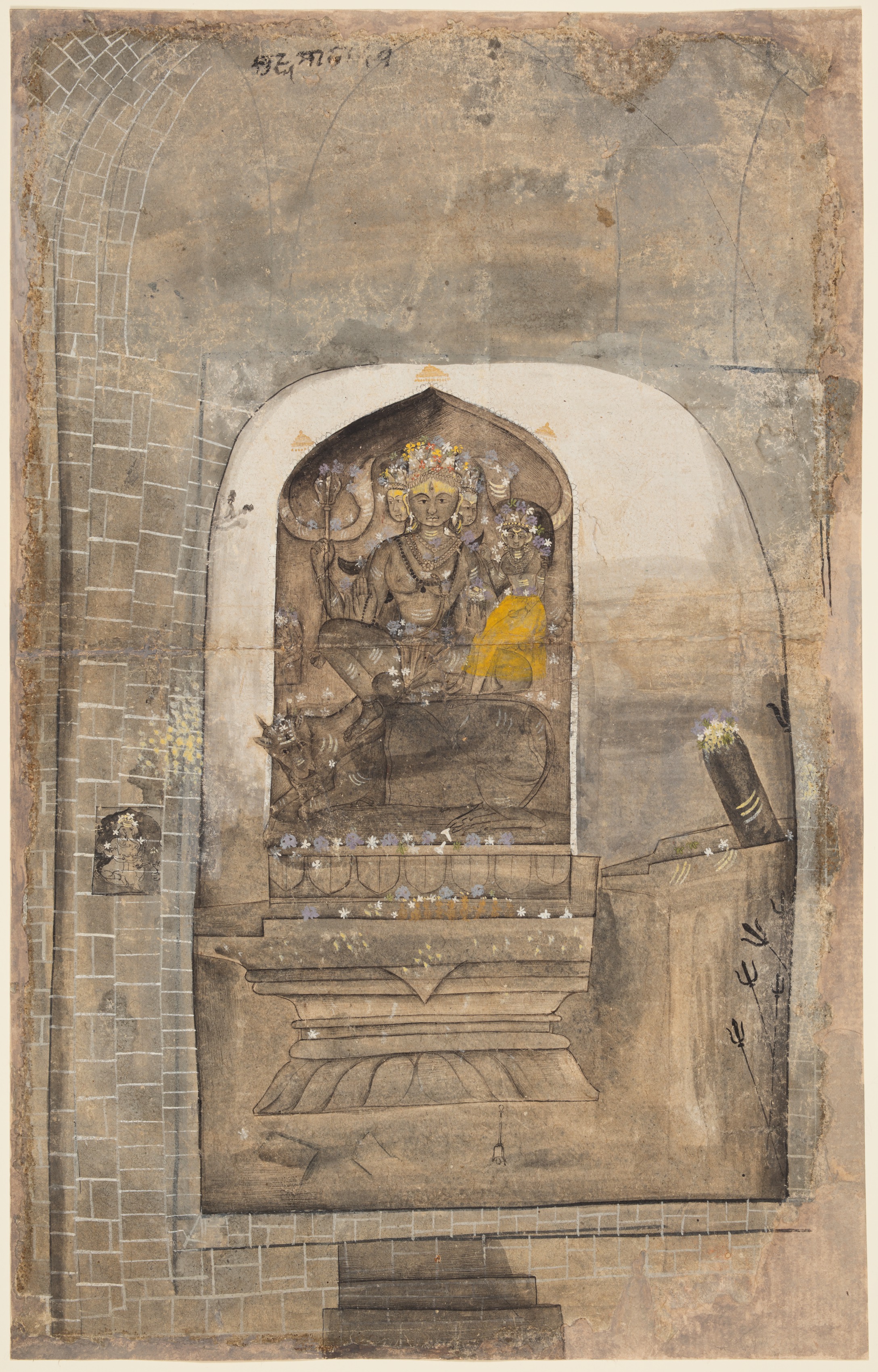 Stone sculptures in a Shiva temple