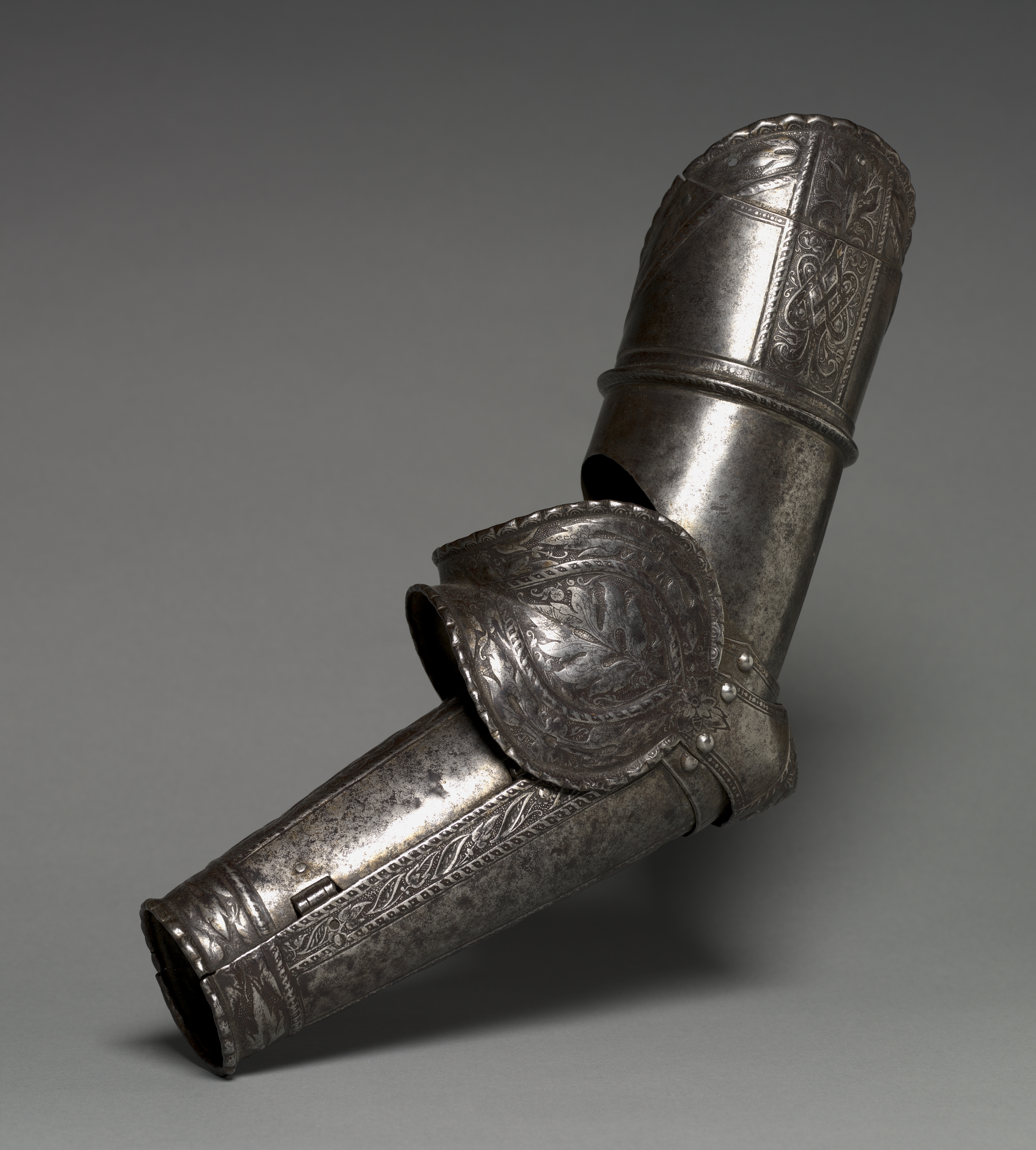 Left Arm Elements from a Boy's Armor (Lower Cannon, Couter, Rerebrace)